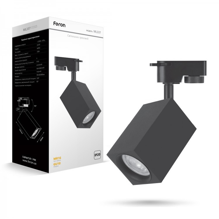 

Трековый светильник Feron ML337 черный