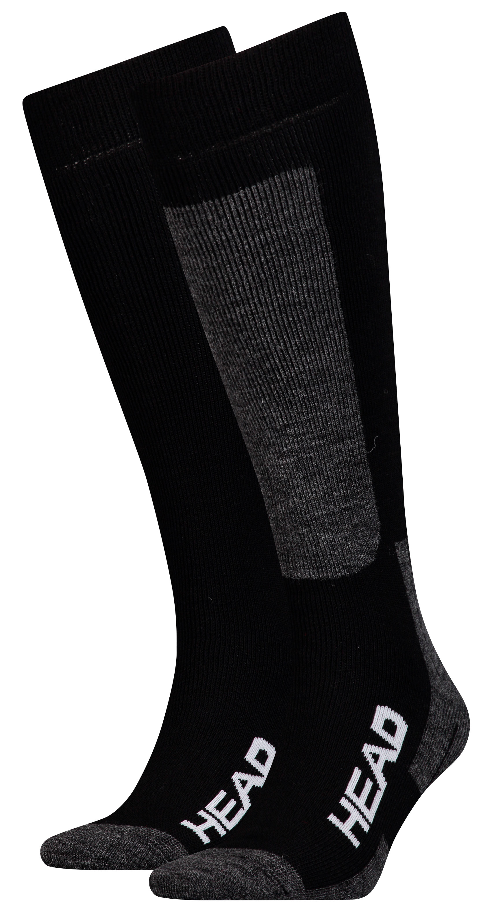 

Набор горнолыжных носков HEAD Unisex Ski Kneehigh 2P 791003001-213 39-42 р 2 пары Черно-серый