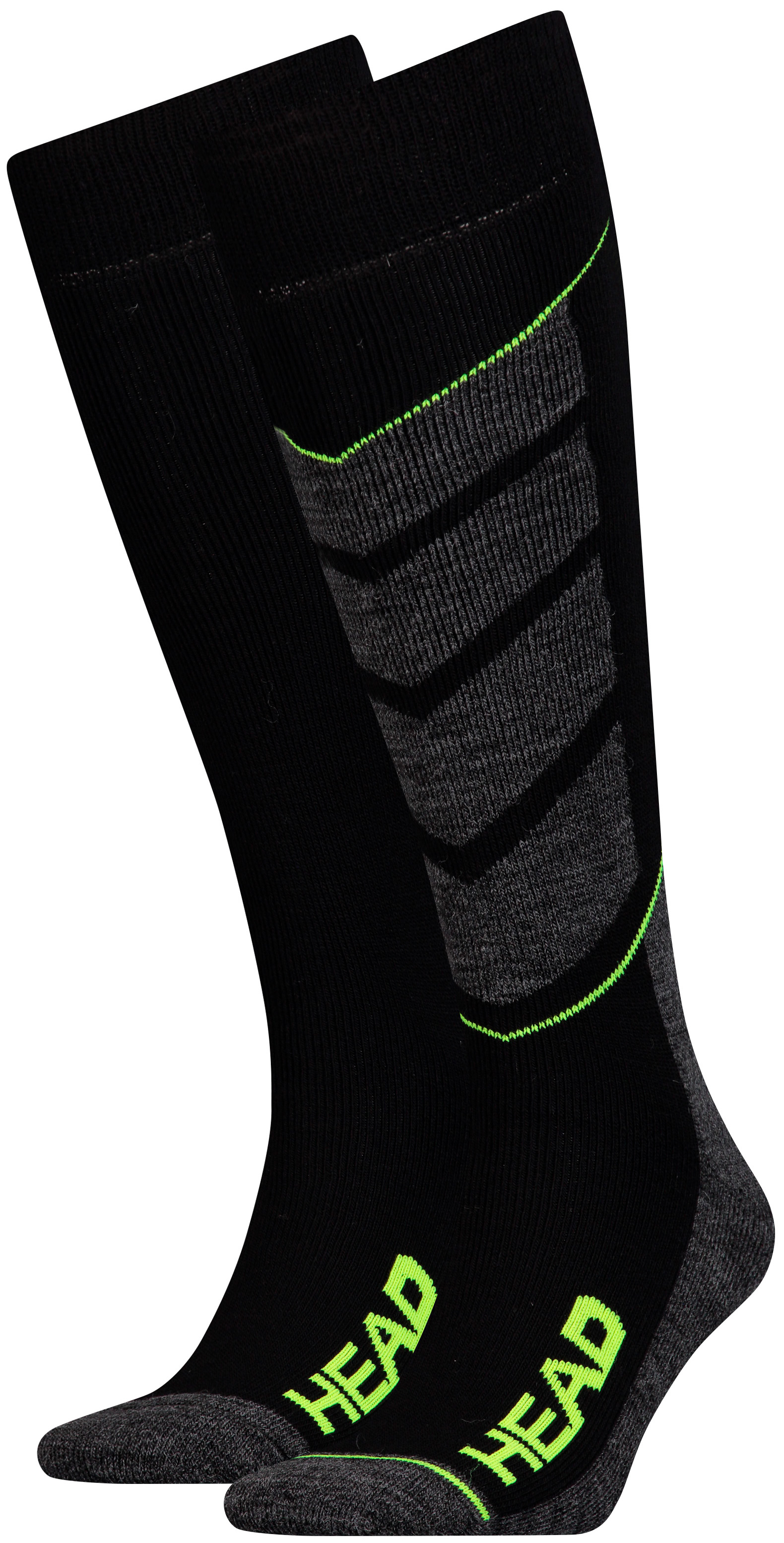 

Набор горнолыжных носков HEAD Unisex Ski V-Shape Kneehigh 2P 791004001-817 43-46 р 2 пары Серо-черный