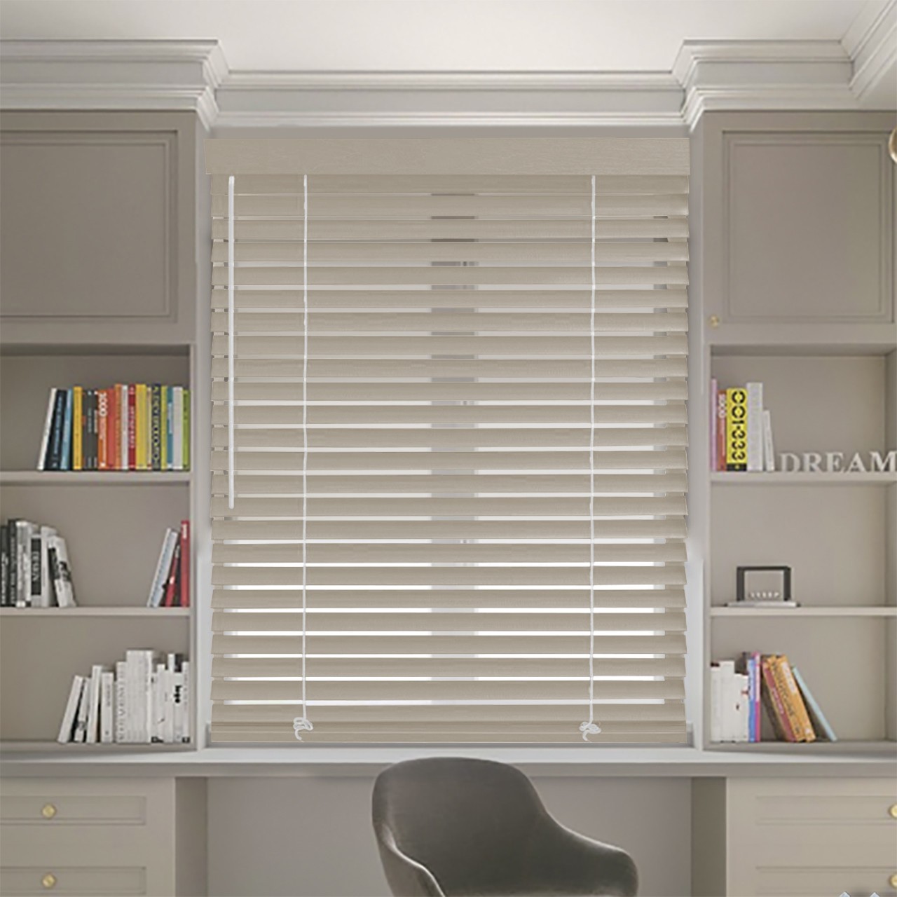 

Жалюзи бамбуковые горизонтальные 130x160 cм 50 мм бежевые №17 DECOLIV