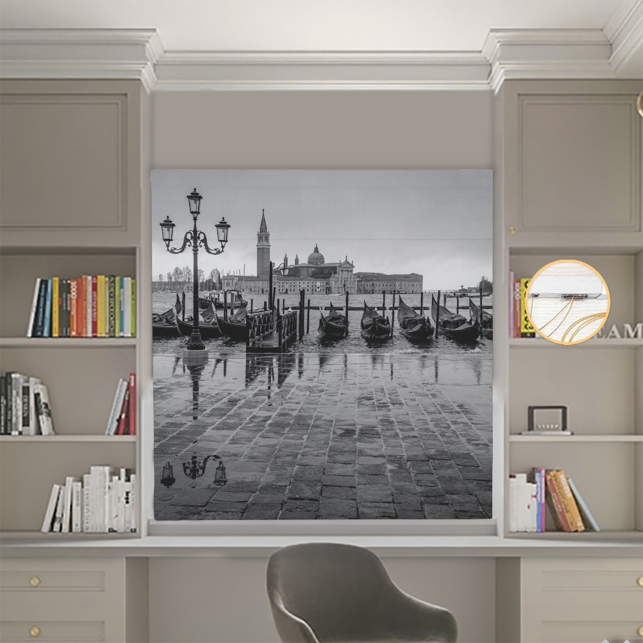 

Римские шторы DECOLIV Фотопечать Набережная 00-583 Блэкаут 50*170 см