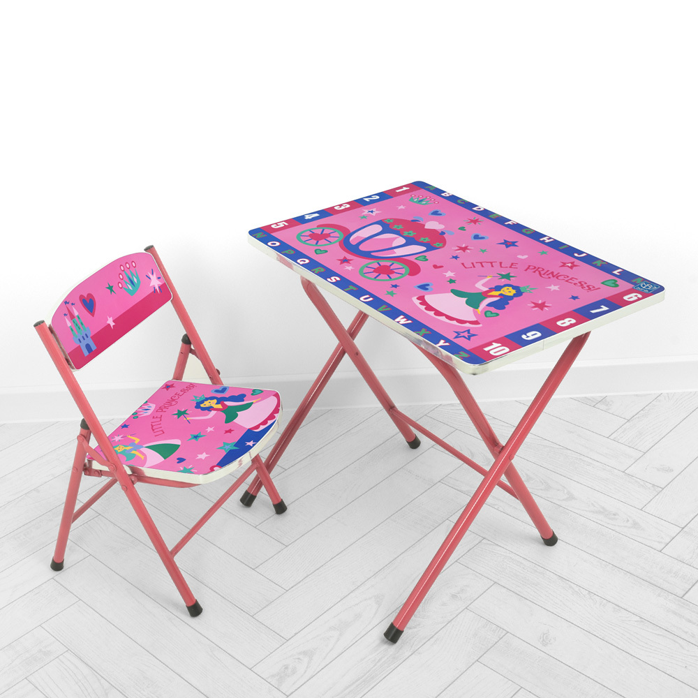 

Столик со стульчиком складной Bambi A19-LPRIN Pink (A19-LPRIN)