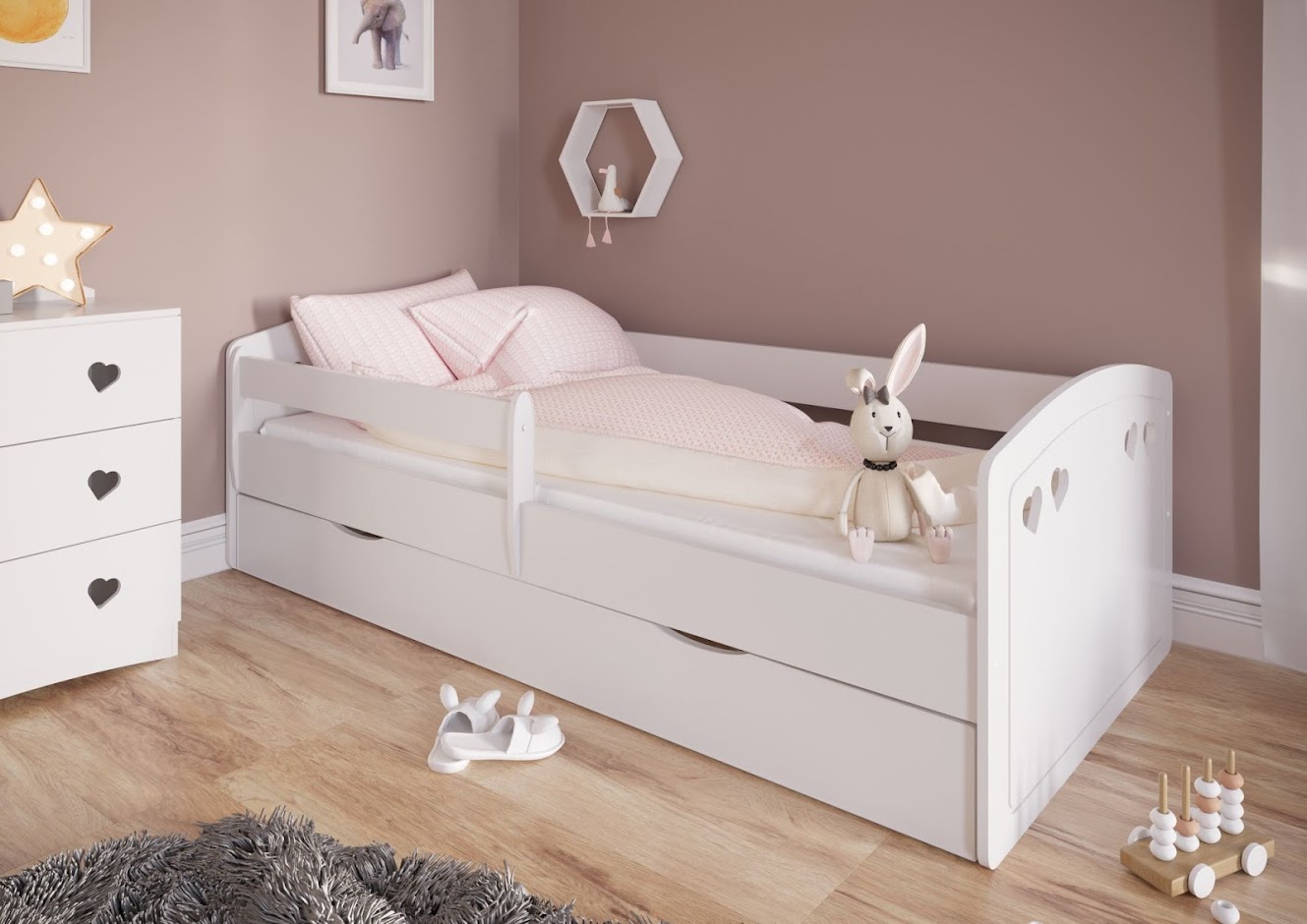 

Детская кровать Kocot Kids Julia с ящиком 160х80 см Белая (5903282030275)