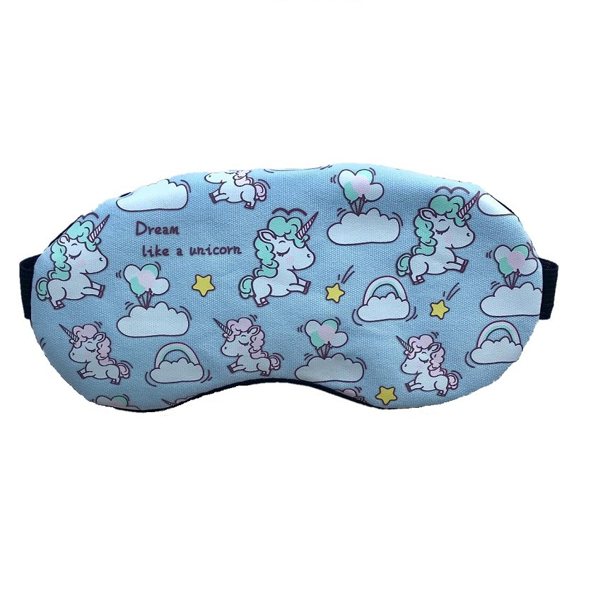 

Маска для сна с гелевым вкладышем Gift Drem like a unicorn 2 (Единорог) Голубая