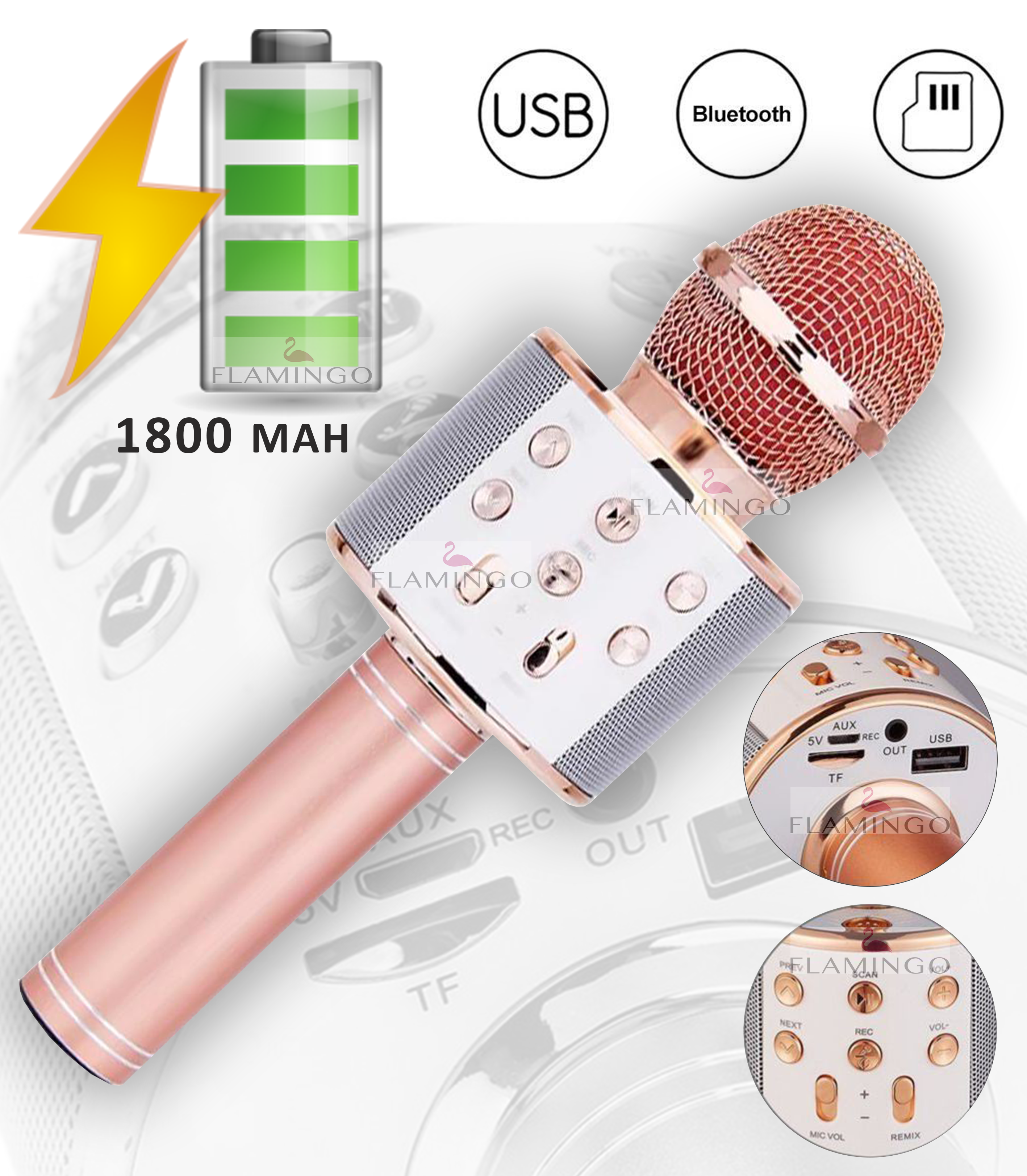 

Детский беспроводной Bluetooth караоке микрофон WS-858