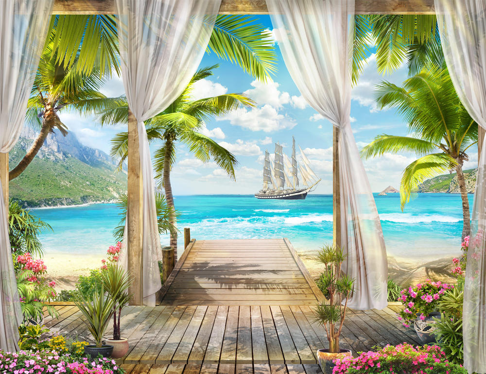 

Фотообои Walldeco Терраса с видом на корабль №30601 Бриз