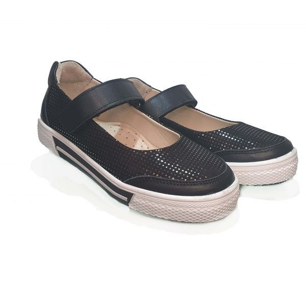 

Туфли Minicolor черные с кожаными вставками 35