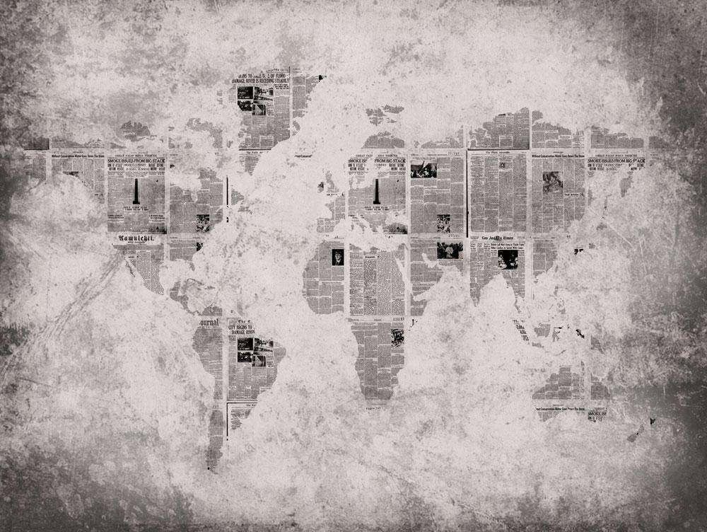 

Фотообои Walldeco Карта из газет №18300 Лоск