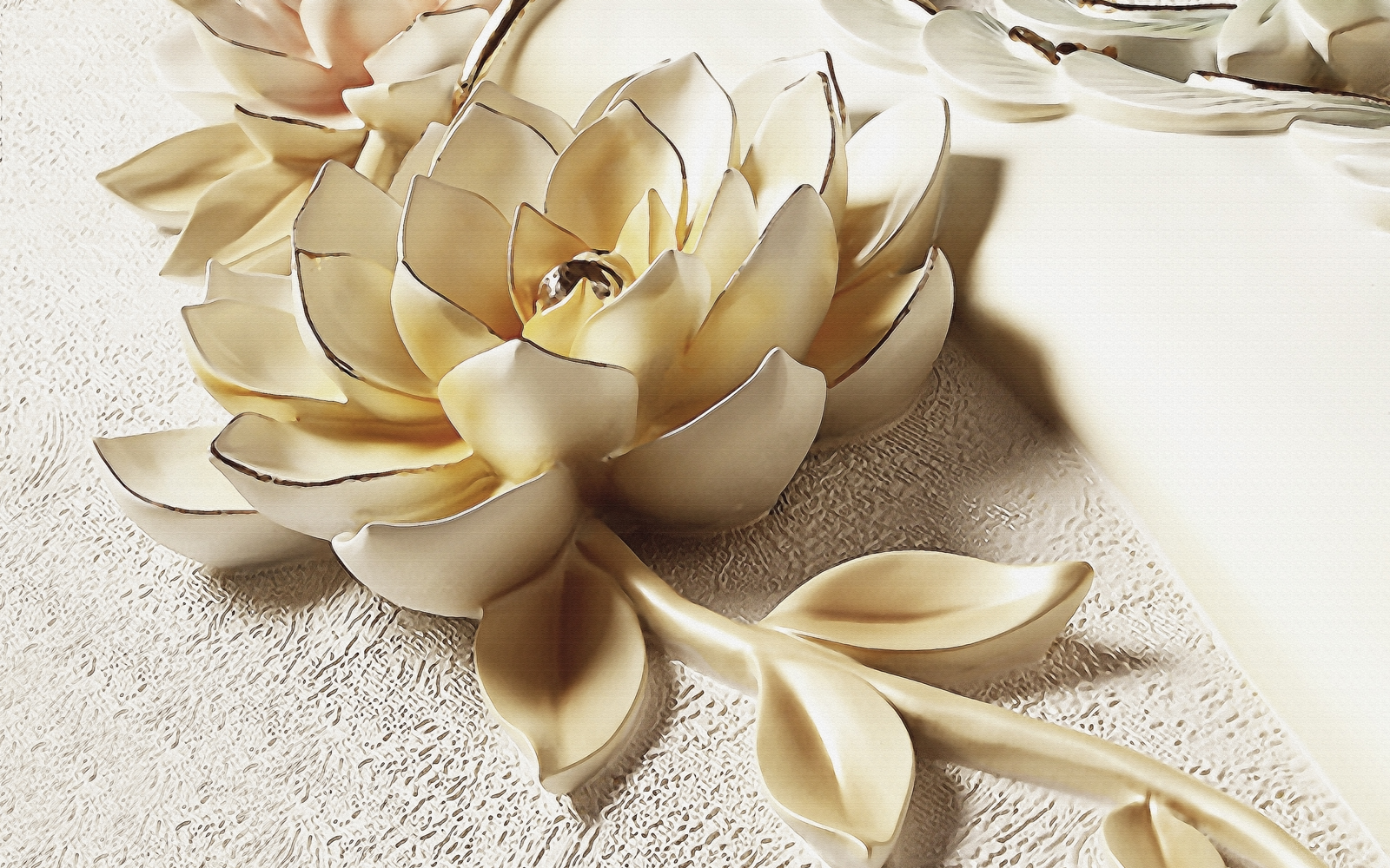 

Фотообои Walldeco Барельеф: 3d цветок №37701 Деко