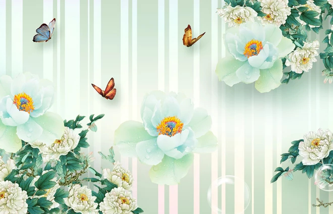 

Фотообои Walldeco Белые пионы №dec-270 Деко