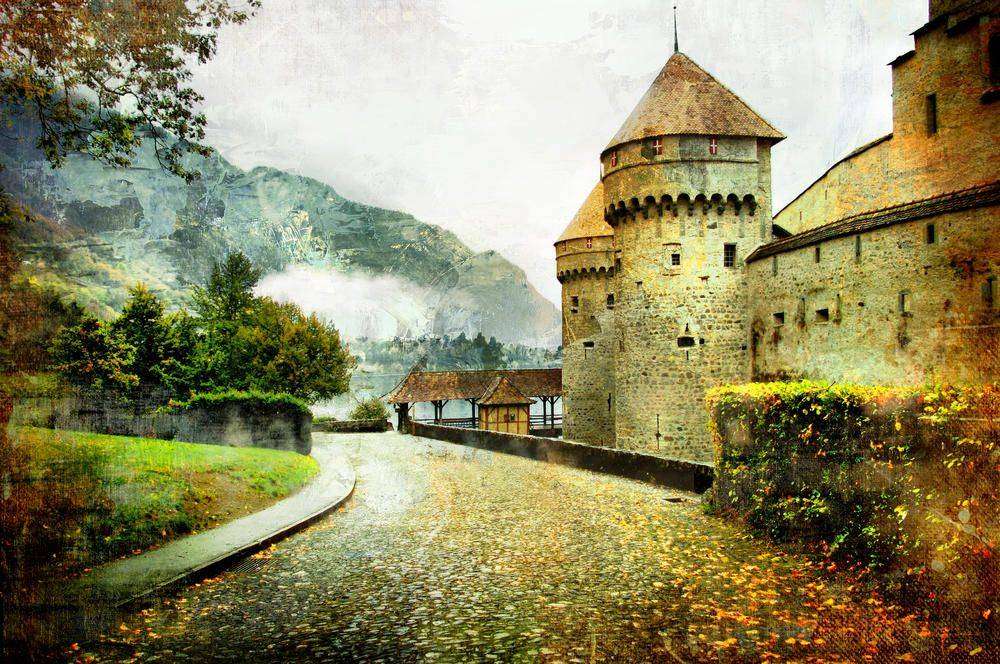 

Фотообои Walldeco Дорога мимо замка №1302 Базальт