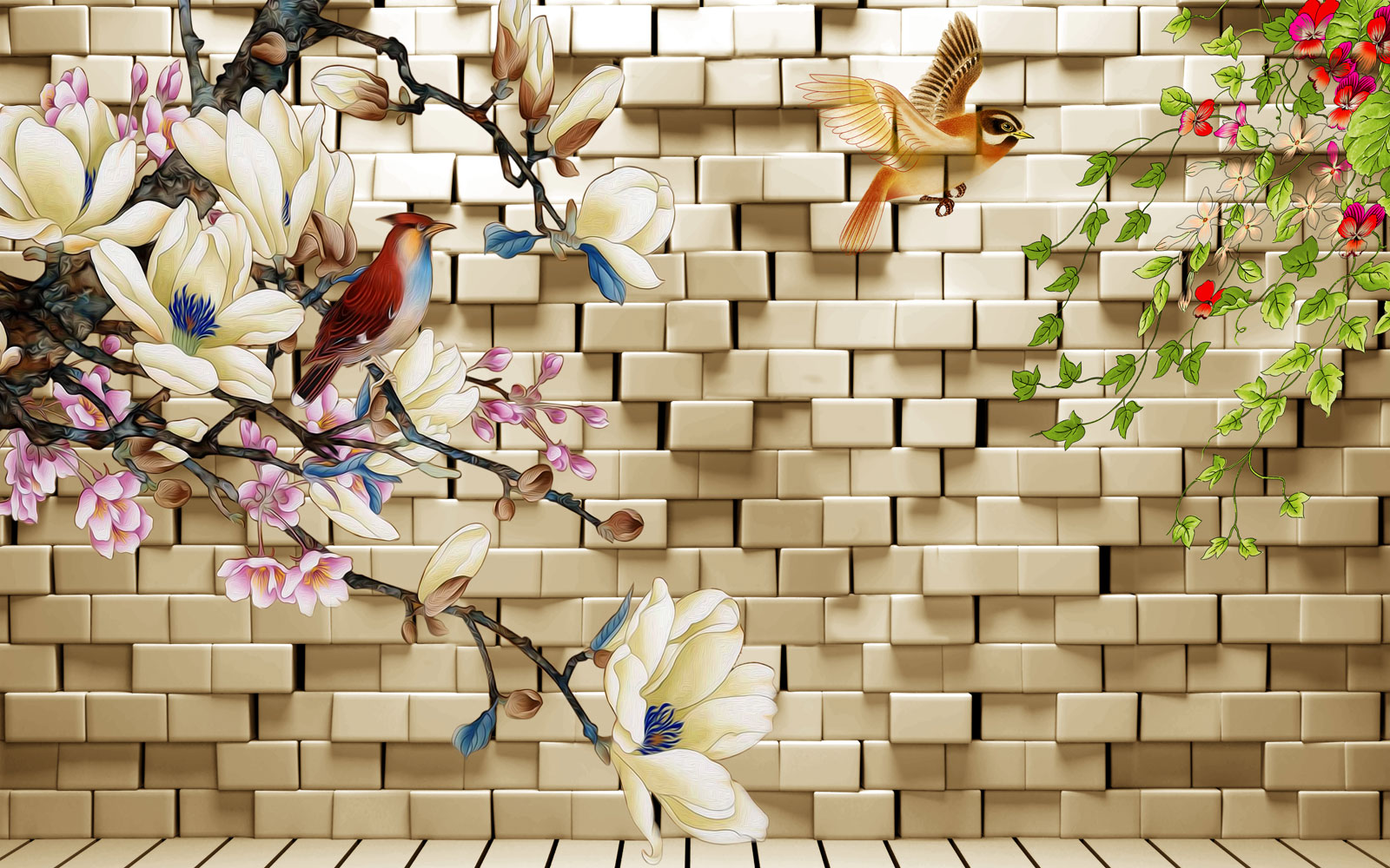 

Фотообои Walldeco Сказочные деревья и птицы №40449 Деко
