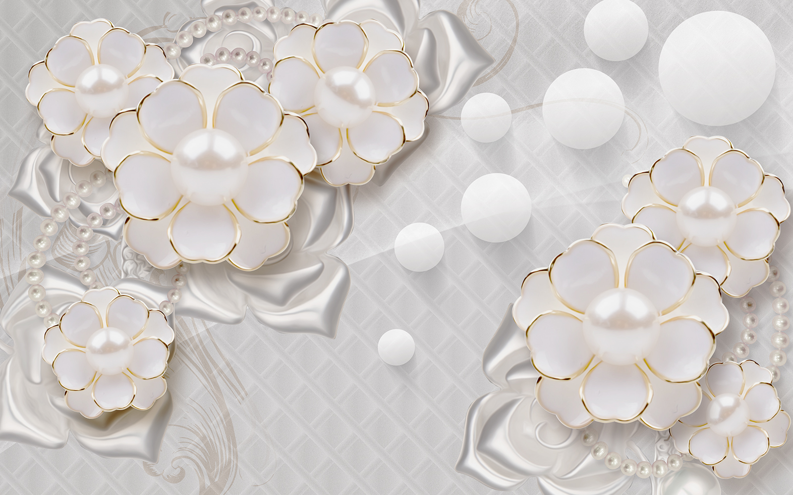 

Фотообои Walldeco Цветы и бусы №36769 Волокно