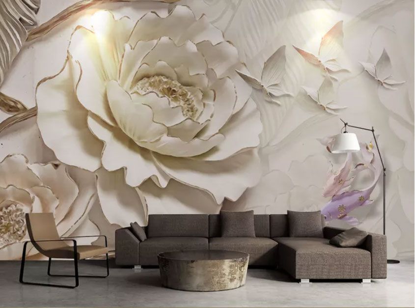 

Фотообои Walldeco 3d цветы, рыбки и бабочки №dec-2105 Деко