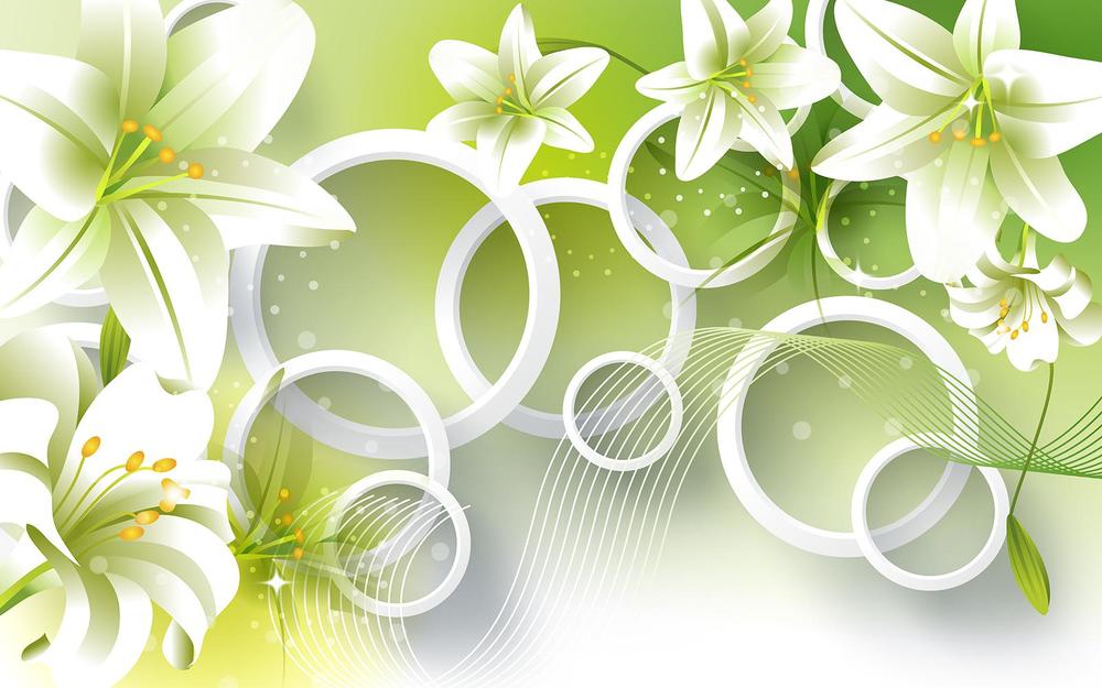 

Фотообои Walldeco Лилии с кольцами №34242 Волокно