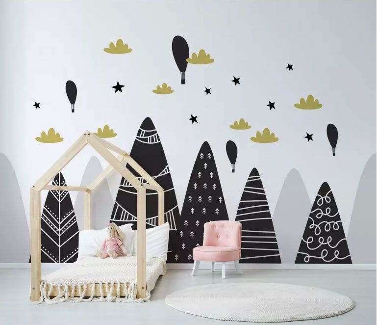 

Фотообои Walldeco Горы и воздушные шары №dec-1393 Базальт