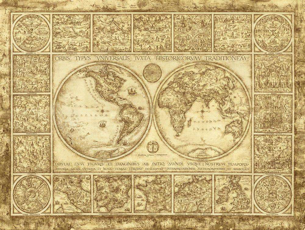 

Фотообои Walldeco Древняя карта мира №0050 Деко
