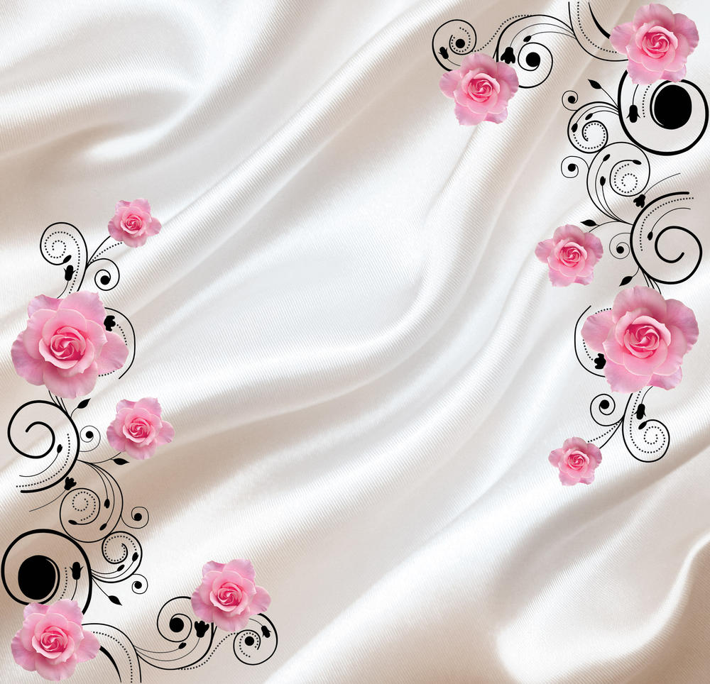 

Фотообои Walldeco Розы на ткани №30624 Гладь
