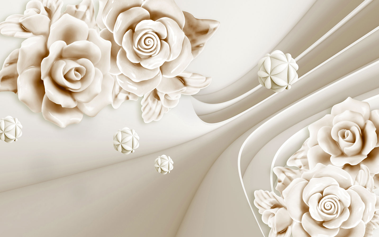 

Фотообои Walldeco Розы и шары в пространстве №35992 Бриз