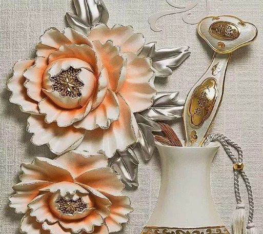 

Фотообои Walldeco Ваза с древовидными пионами №dec_3052 Волокно