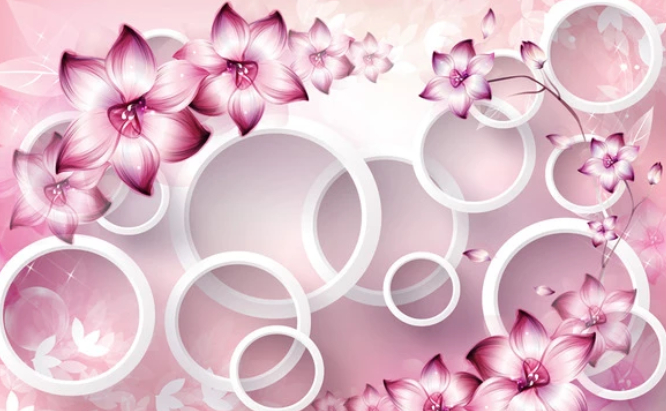 

Фотообои Walldeco 3d волшебные цветы №dec-005 Волокно