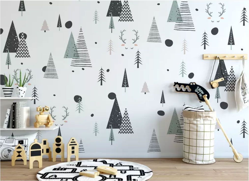 

Фотообои Walldeco Геометрический лес №dec-2047 Жаккард