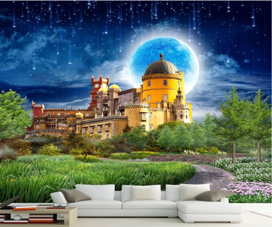 

Фотообои Walldeco Сказочный ночной замок №dec-2067 Базальт