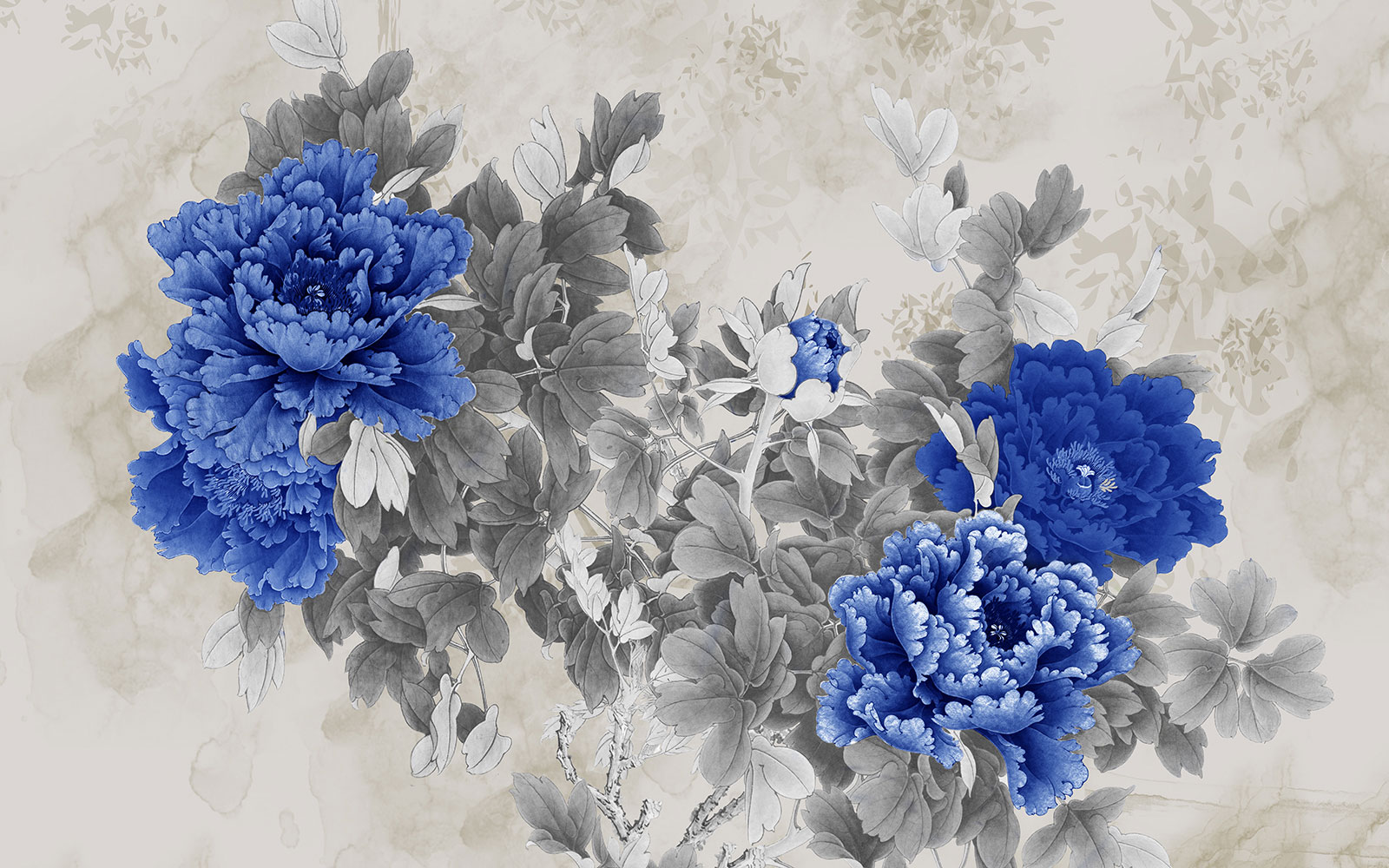 

Фотообои Walldeco Синий пион древовидный №39146 Фреска