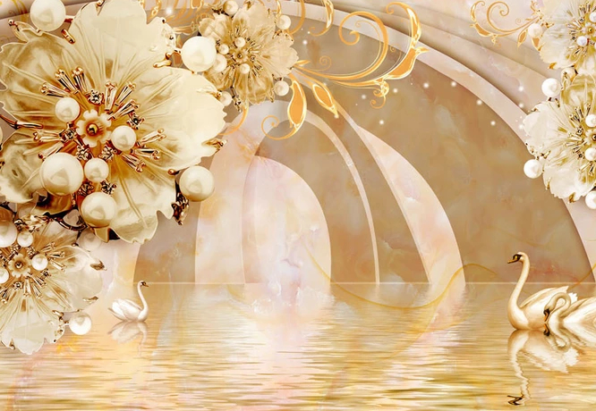

Фотообои Walldeco Лебединая песня №dec-406 Жаккард