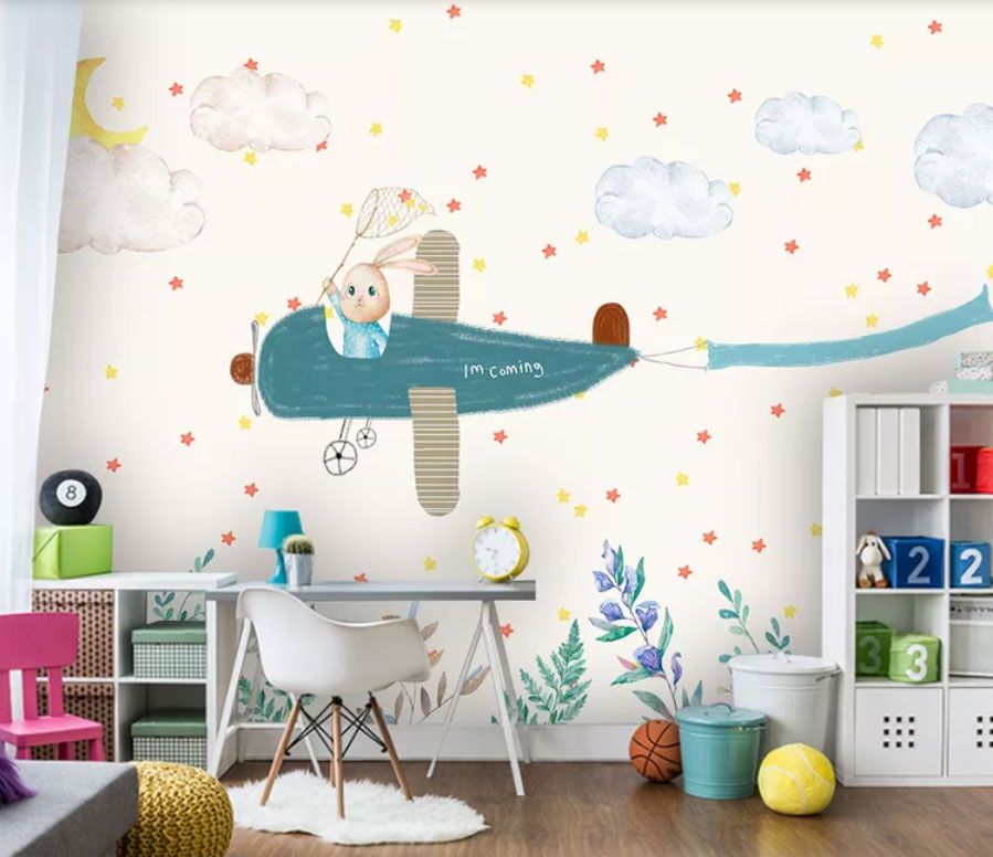 

Фотообои Walldeco Зайчик в самолете №dec-2061 Деко
