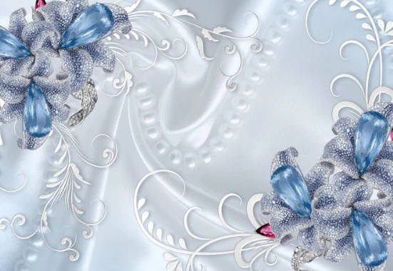 

Фотообои Walldeco Сине-белый узор №dec-203 Фреска