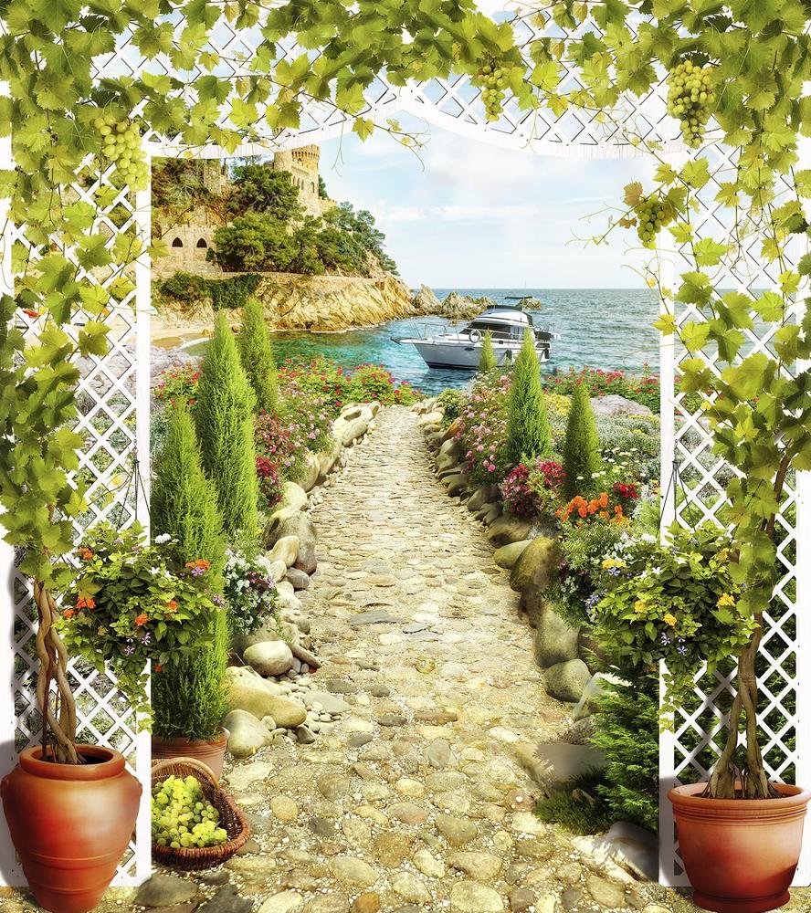 

Фотообои Walldeco Виноградная арка на берегу №34618 Деко