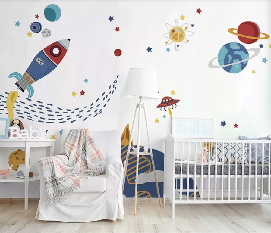 

Фотообои Walldeco Космос: ракета и планеты №dec-2074 Базальт