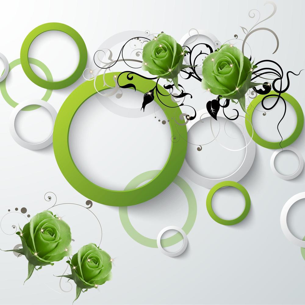 

Фотообои Walldeco Салатовые розы №33292 Лоск