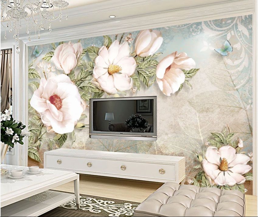 

Фотообои Walldeco Узор из цветов магнолии №dec-2124 Деко