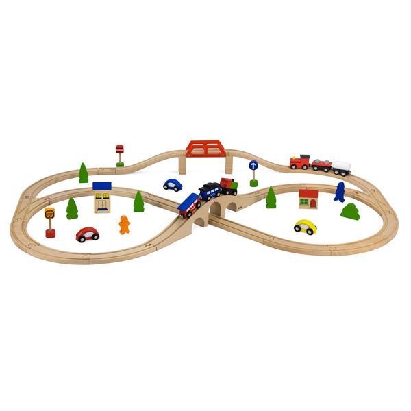 

Деревянная железная дорога Viga Toys 49 эл. (KID_56304) 43 x 30 x 8 см