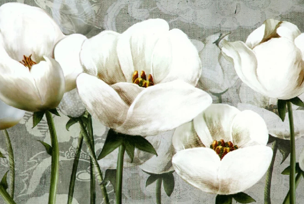 

Фотообои Walldeco Белые тюльпаны №dec-040 Бриз
