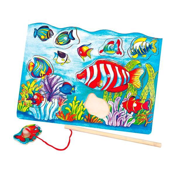 

Деревянная рамка-вкладыш Viga Toys Магнитная рыбалка (KID_58423) 30 x 24 x 1 см