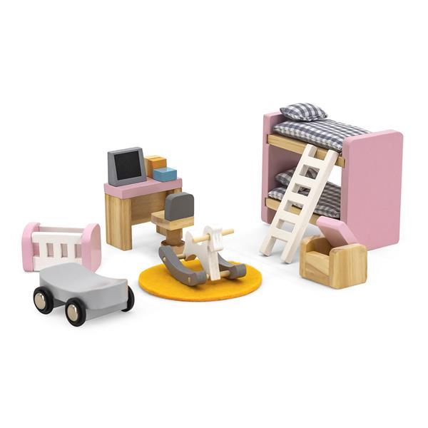 

Деревянная мебель для кукол Viga Toys PolarB Детская комната (KID_44036) 22 x 20 x 8 см