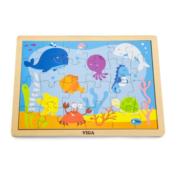 

Деревянный пазл Viga Toys Океан, 24 эл. (KID_50200) 30 x 1 x 27 см