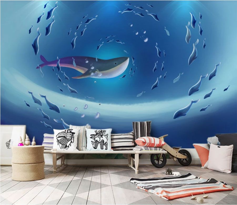 

Фотообои Walldeco Стая китов №dec-2064 Базальт