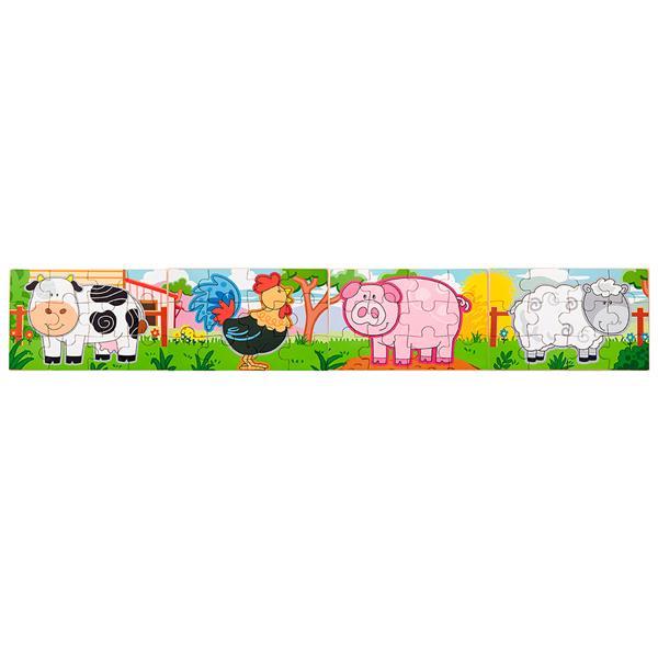 

Набор деревянных пазлов Viga Toys Ферма 4 в 1, 48 эл. (KID_50069) 21 x 5 x 19 см