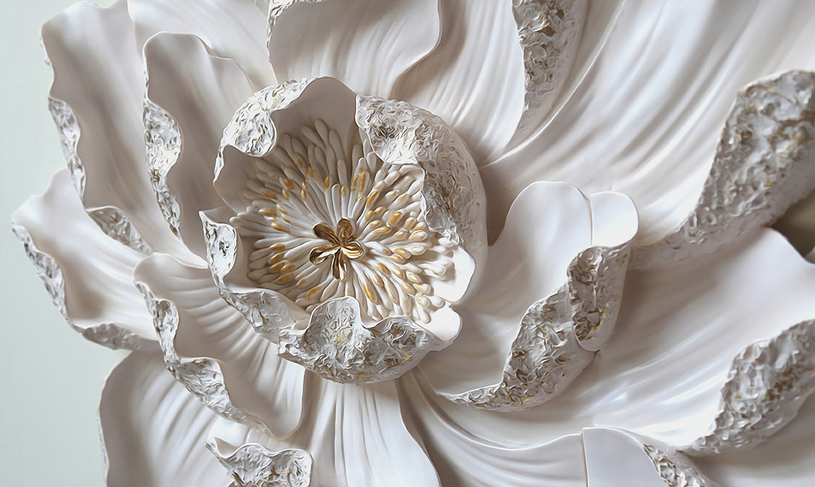 

Фотообои Walldeco 3d белый цветок №36201 Деко