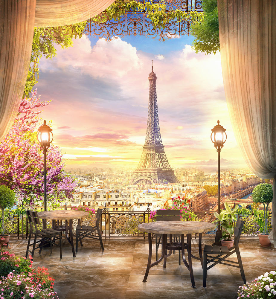 

Фотообои Walldeco Веранда в Париже №30180 Фреска