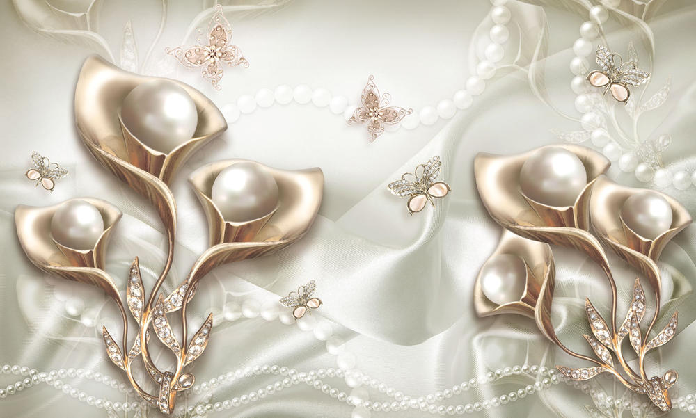 

Фотообои Walldeco Жемчужины в золоте №30964 Базальт