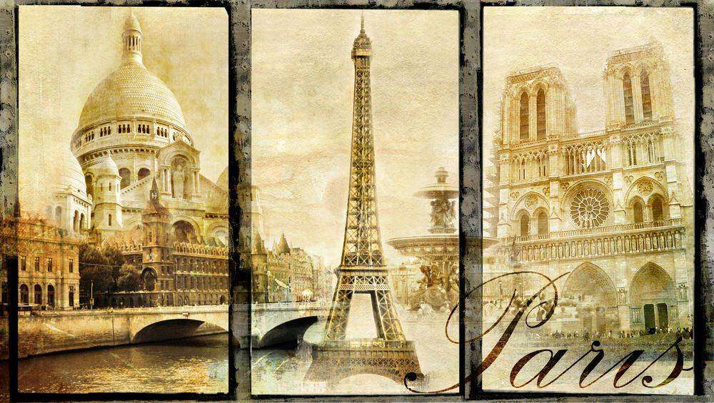 

Фотообои Walldeco Коллаж с памятниками Франции №0152 Базальт