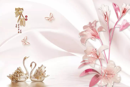 

Фотообои Walldeco Лилии и лебеди №dec-482 Базальт