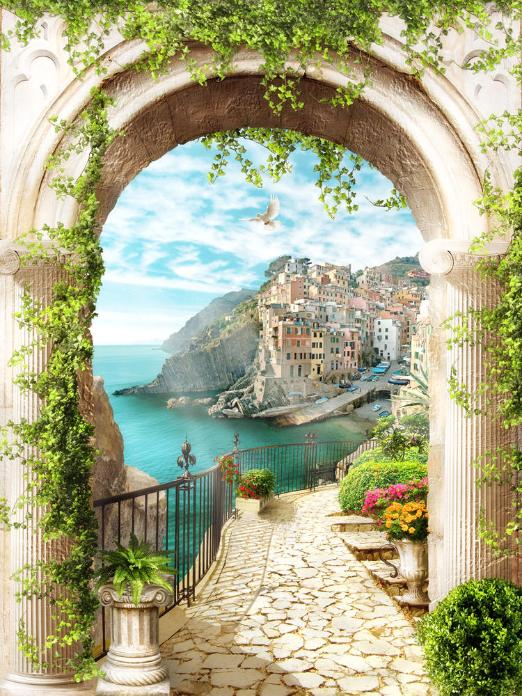 

Фотообои Walldeco Город в горах №31738 Волокно