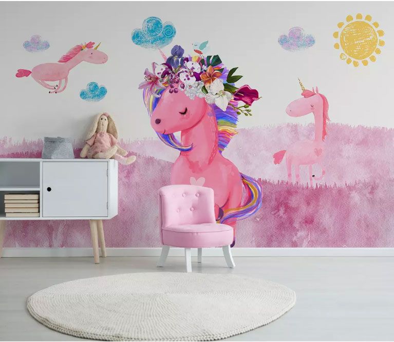 

Фотообои Walldeco Розовые единороги №dec-1932 Деко