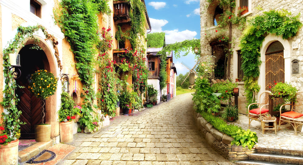 

Фотообои Walldeco Мельница в конце улочки №31453 Бриз